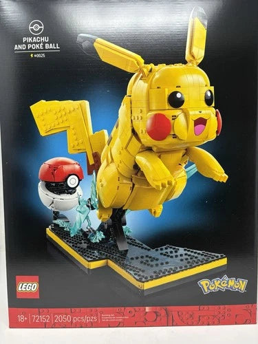 Lego 72152 Pokemon Pikachu and Poke Ball (2050 Pcs) Set Sealed Building Sealed