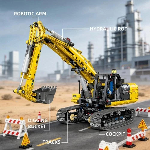1:20 RC Excavator Building Block Set Construction Technic Truck Car Toy 1246PCS