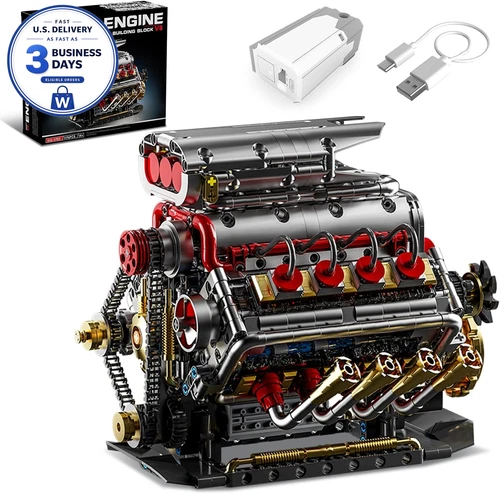 V8 Engine Building Model Kit 1176 Pieces with Instructions