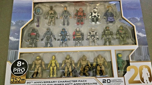 NEW Mega Construx Pro Builders Halo 20th Anniversary 20 Character Pack 352 Piece