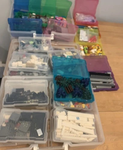 HUGE LEGO Bulk INCLUDES Containers Color Organized And Cases 11 Lbs