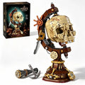 1136Pcs Pirate Skeleton Globe Building Block Set Rotatable Skull Model Kit