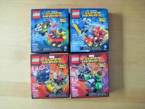 LEGO DC & Marvel Super Hero lot of 4 sets - 76062 76063 76065 76066 NEW