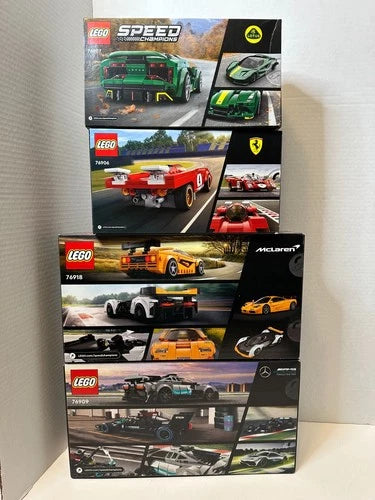 LEGO Speed Champions 4 Set Lot 76918 76909 76906 76907 New Sealed 6 Cars Ferrari