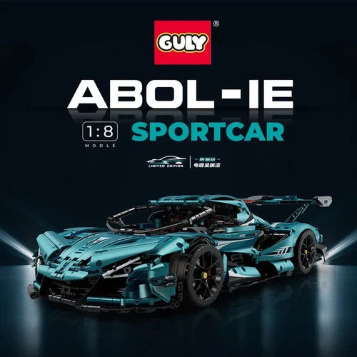 GULY 1:8 Scale Building Blocks Race Car -No. 10612 ABOL-IE-- 3468 Pieces