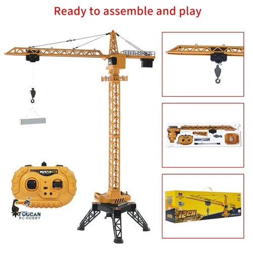 PRICE DROP! 1/14 HUINA 585 12CH RC Lifting Tower Crane Model Gifts 2.4G Battery