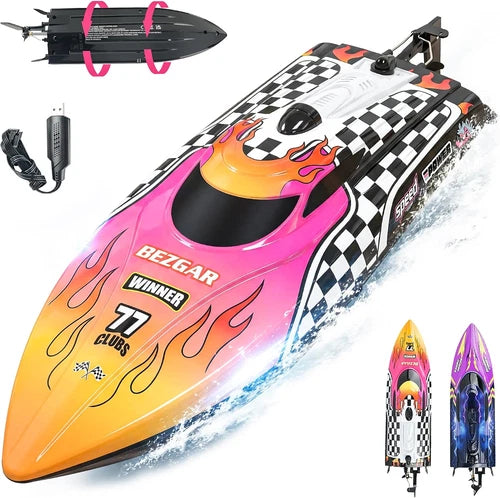 RC Boat, 12 Inch Remote Control Boat for Kids and Adults, 25 KPH Fast RC Speed B