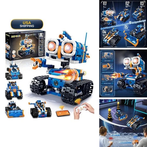 Demkia KB7139 STEM Robot Building Kit APP Remote Control Kids Ages 8-12