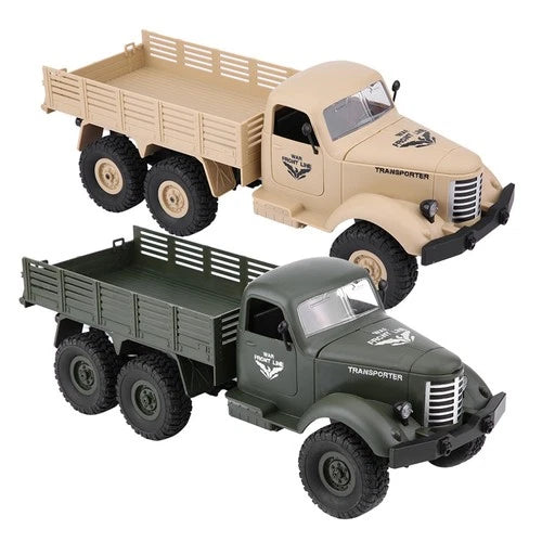 1/16 Model Remote Control Six Wheel Drive Military Truck RC Toy Car for Kids