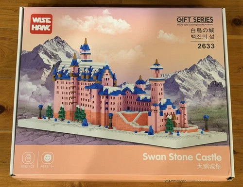 WISE HAWK Architecture 2633 SWAN STONE CASTLE Nano Building Set 639 Pieces NEW