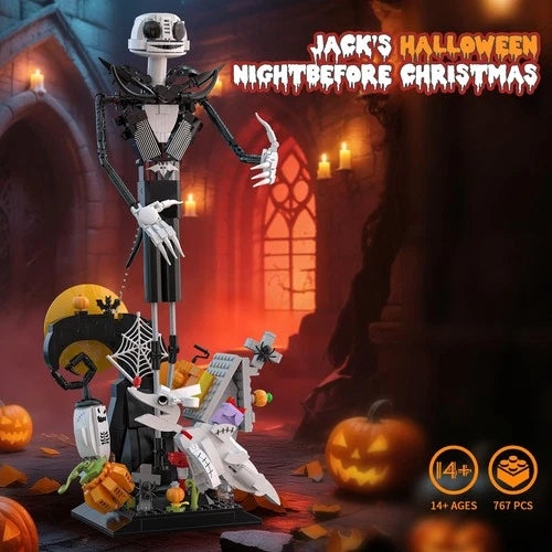 Horror Skull Building Set, Before Christmas Haunted House Building Blocks Set...