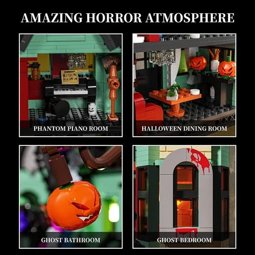 Haunted Mansion Building Toy - 1293PCS Halloween Blocks for Kids & Adults, Ages