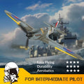 USA Volantex Spitfire RC Plane 2.4G 4CH One-Key Aerobatic RTF Warbird RC Fighter