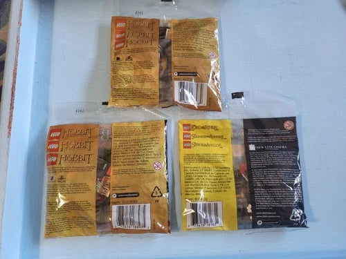 MEOW 30210, 30212, 30213, polybag, lot of 3, brand new, sealed Hobbit, LOTR