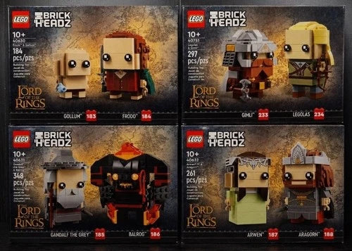 Lego Brickheadz The Lord of the Rings 40631 40632 40630 40751 Lot of Four (4)