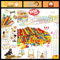 1200Pcs Interlocking Straw Building Toys for STEM Learning - Educational Kit for