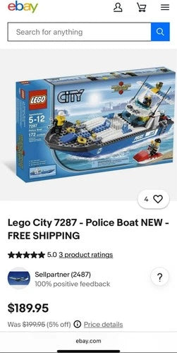 LEGO 7287 City Police Boat