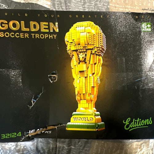 Golden Soccer Trophy Limited Edition Blocks Set (NOT LIGO BRAND ) 32124