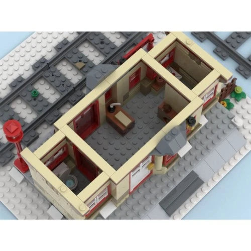 ZITIANYOUBUILD Winter Modular Train Station 526 PCS Building Toys MOC-159188