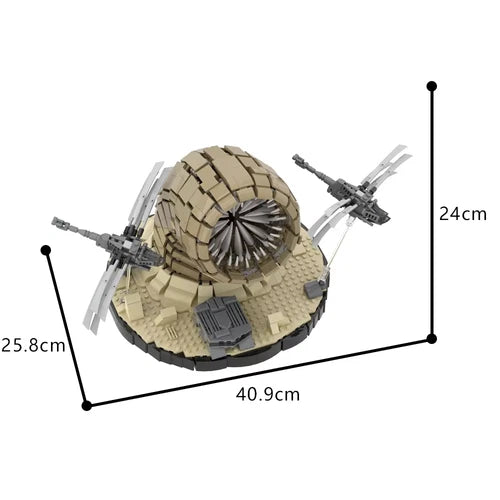 New 1724pcs Dune Sandworm & Ornithopter Building Blocks Scene Model Set Toy Gift