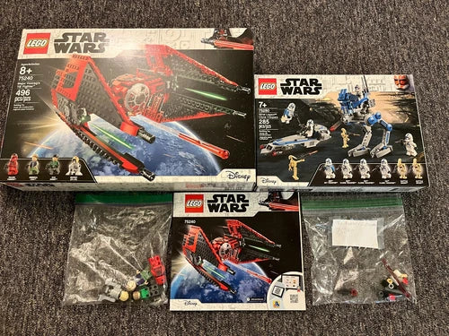 🏷️ LEGO Star Wars Sets Lot 75240 75280 75206. MINI FIGS inlcuded