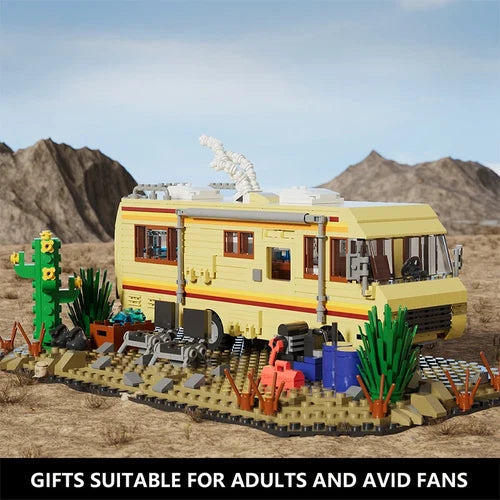 New Breaking Bad RV Camper Van Building Blocks Model Set Toy W/2 Figs Unbranded