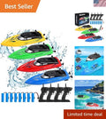 4PACK RC Boat,Remote Control Boats for Kids and Adults,10km/H 2.4G High Speed...