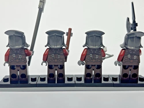 LEGO Lord of the Rings Minifigure - Uruk-Hai Helmet Lot of 4 - LOR007 Damaged