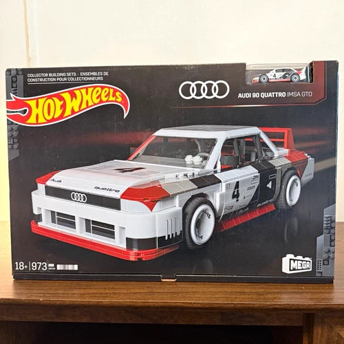 MEGA Hot Wheels Audi 90 quattro IMSA GTO 973pc Building Set HRY20 18+