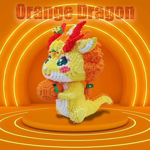 Animal Orange Dragon Micro Building Blocks Set（13500PCS 40cm High Series） Gif...