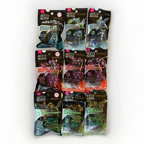 DAISO Petit Block Robot Squad Complete Set of 9 Mecha Combiner Japan Blocks NEW