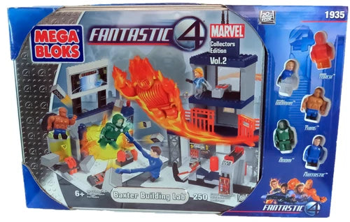 Mega Bloks #1935 Fantastic 4 Baxter Building Lab 250 Pcs Collector Edition Vol 2