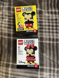 MEOW Brickheadz Disney Mickey and Minnie Mouse Lot New Sealed Retired