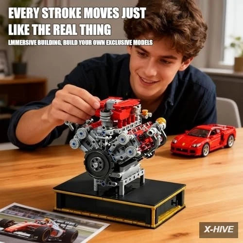 V8 Engine Technic Building Blocks Set That Runs Smoothly,Build Your Own 8 Cylin