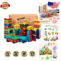 220Pc Magnetic Building Blocks Toy - 3D Shapes, STEM Learning, Ages 3+