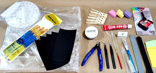 HUGE Hobby Tool Kit + Paint Rack EVERYTHING I USE FOR MODEL BUILDING! 15 ITEMS!!