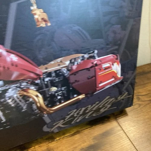 1:5 Scale Retro Racing Motorcycle Building Blocks Model