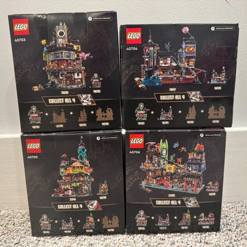 LEGO Micro NINJAGO City 40703, 40704, 40705, & 40706, Set of 4 NEW SEALED