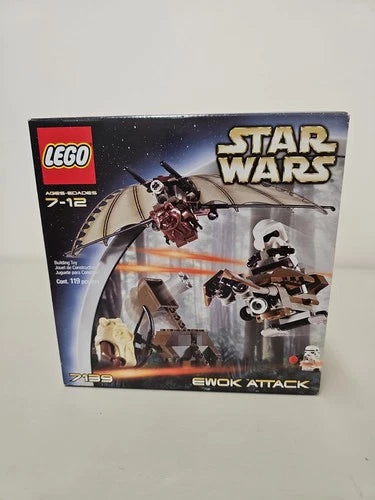 LEGO Star Wars 7139 Ewok Attack 119-Piece Set Vintage Ages 7-12 Box