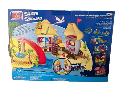 Mega Bloks The Smurfs (10755) Smurf's Beach 99 Pcs New In Box