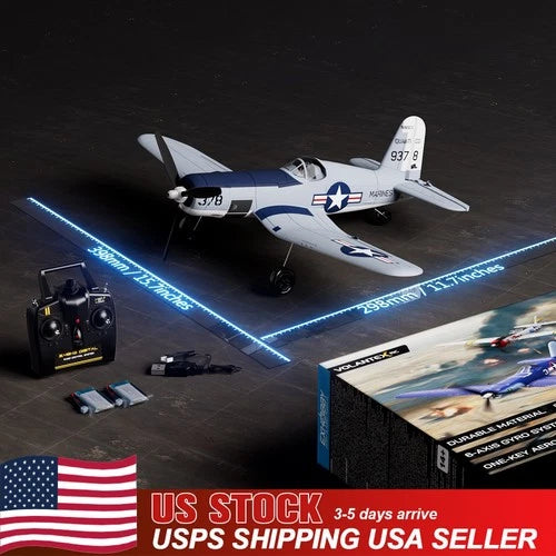US Volantex Airplane F4U Corsair RC Plane Gray 4CH 2.4GHz RTF WWII Warbird Model
