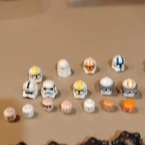 MEOW Star Wars Minifigure Lot Clone Trooper & Stormtrooper Helmets Parts