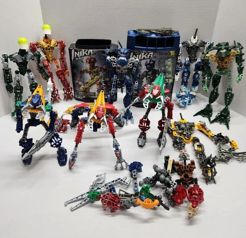 LEGO Bionicle Large Parts Lot Toa Inika Figures Canisters Piece Mixed Incomplete