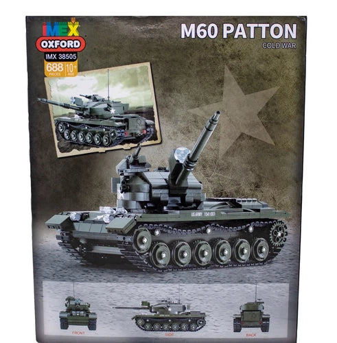 IMEX Oxford M60 Patton U.S. Main Battle Tank Brick Building Set (688pc)