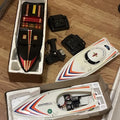 3 RC BOATS FOR PARTS/PROJECT SEE PICS Offshore Racer XVI NOT WORKING