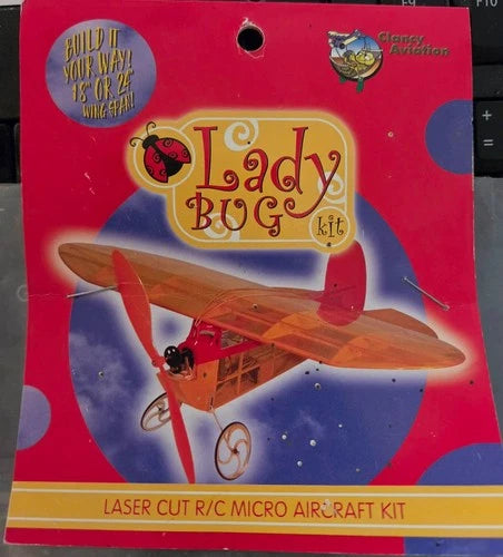 Clancy Aviation Lady Bug Kit Laser Cut RC Micro Airplane Kit Balsa Wood