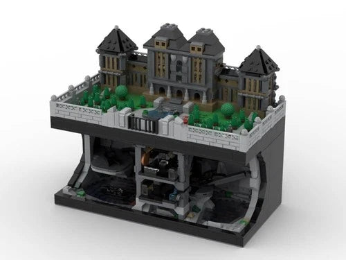 MOC190650 Batcave with Wayne Manor DIY Model building blocks Christmas gift
