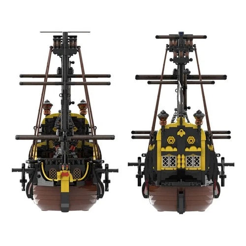 Modubrix MOC-166879 Medieval Barracuda-ship 3394 Parts for Collection