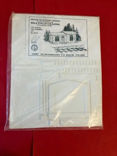 REMI 35.34 Little Railway Station 1/35 Vacuform Diorama Building Kit Sealed