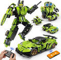 5-in-1 STEM Building Blocks Kit, RC Sports Car and Transform Robot